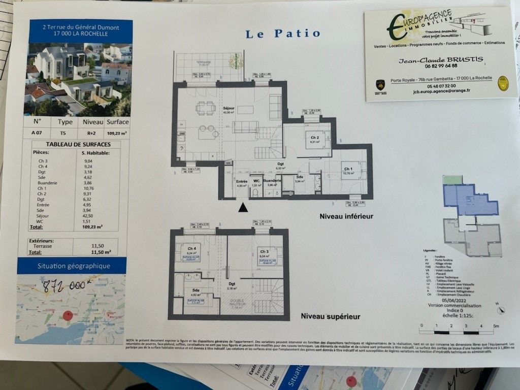 appartement 5 Pièces en vente sur LA ROCHELLE (17000)